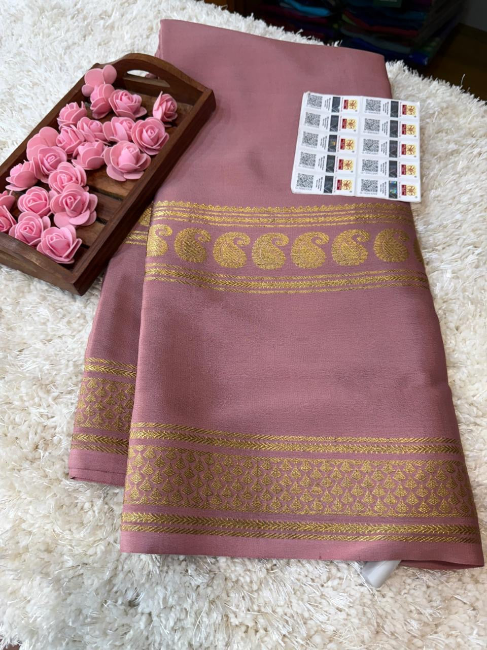 Mysore silk sarees self pattern
