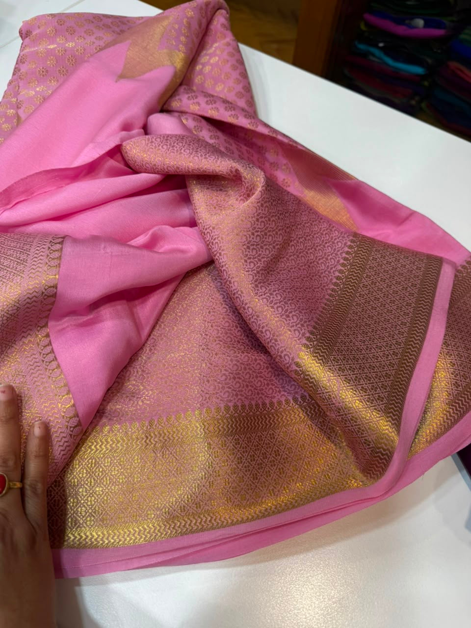 Mysore silk sarees self Butta pattern
