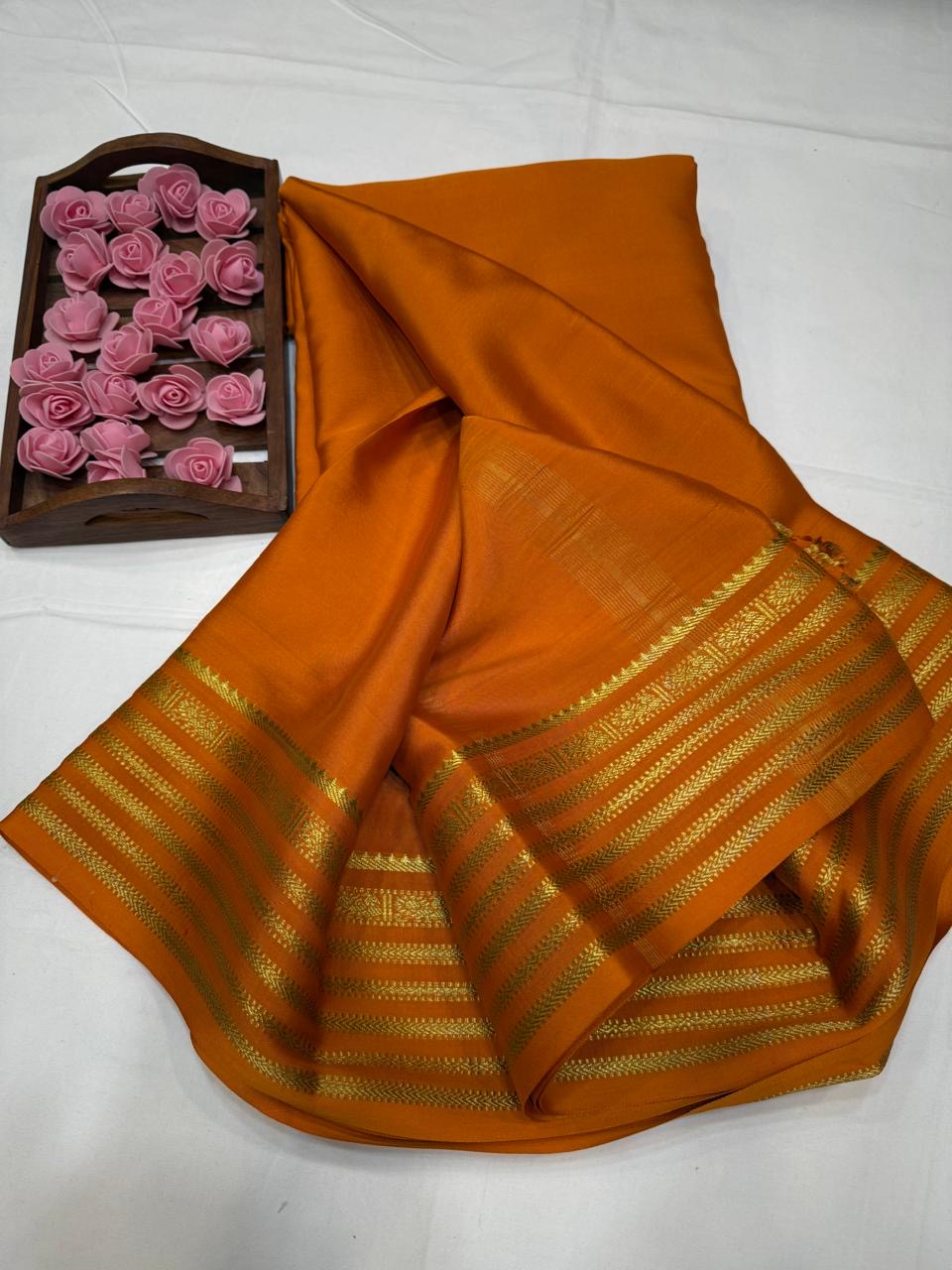 Mysore silk sarees self pattern