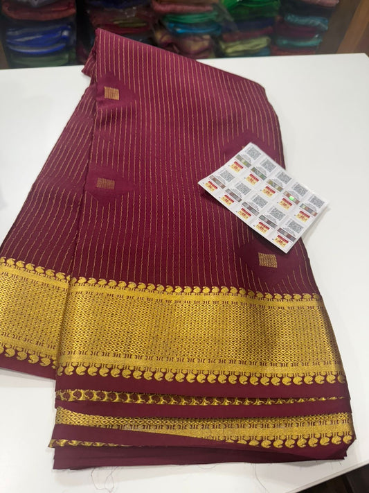Excluive pattern mysore silk sarees with elegant color combinations