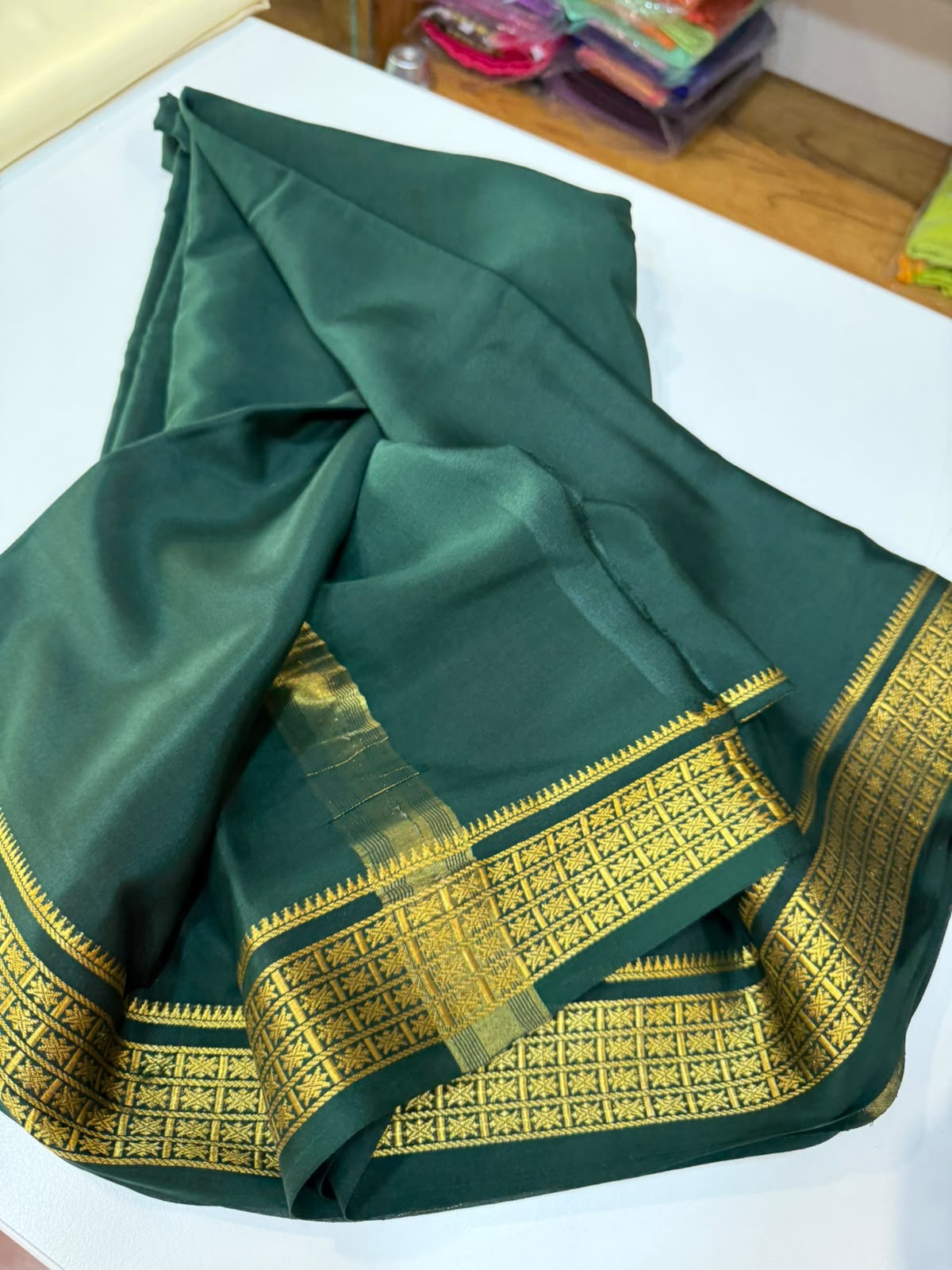Mysore silk sarees self pattern