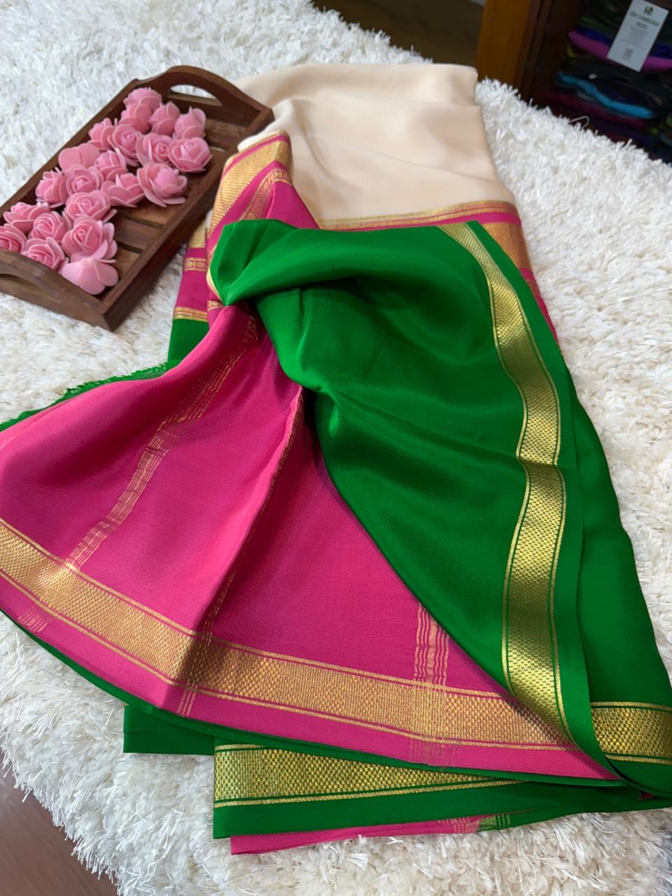 Mysore silk sarees 3D pattern