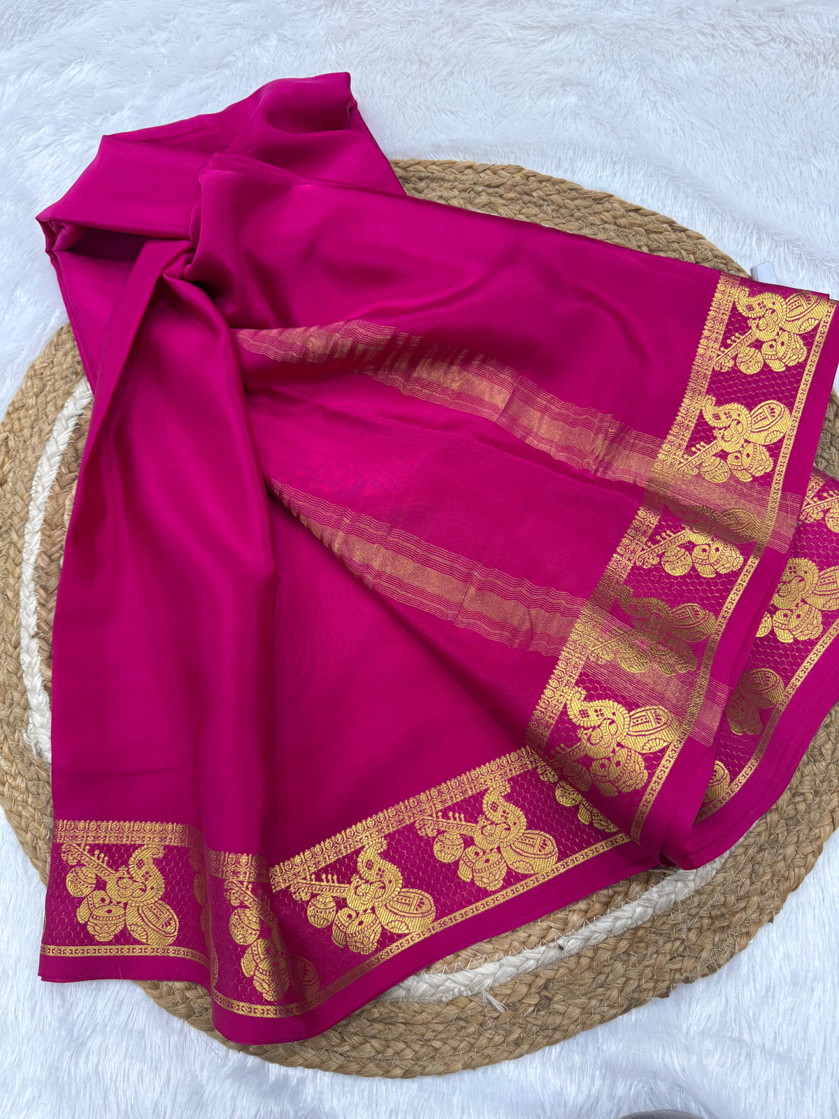 Mysore silk self border