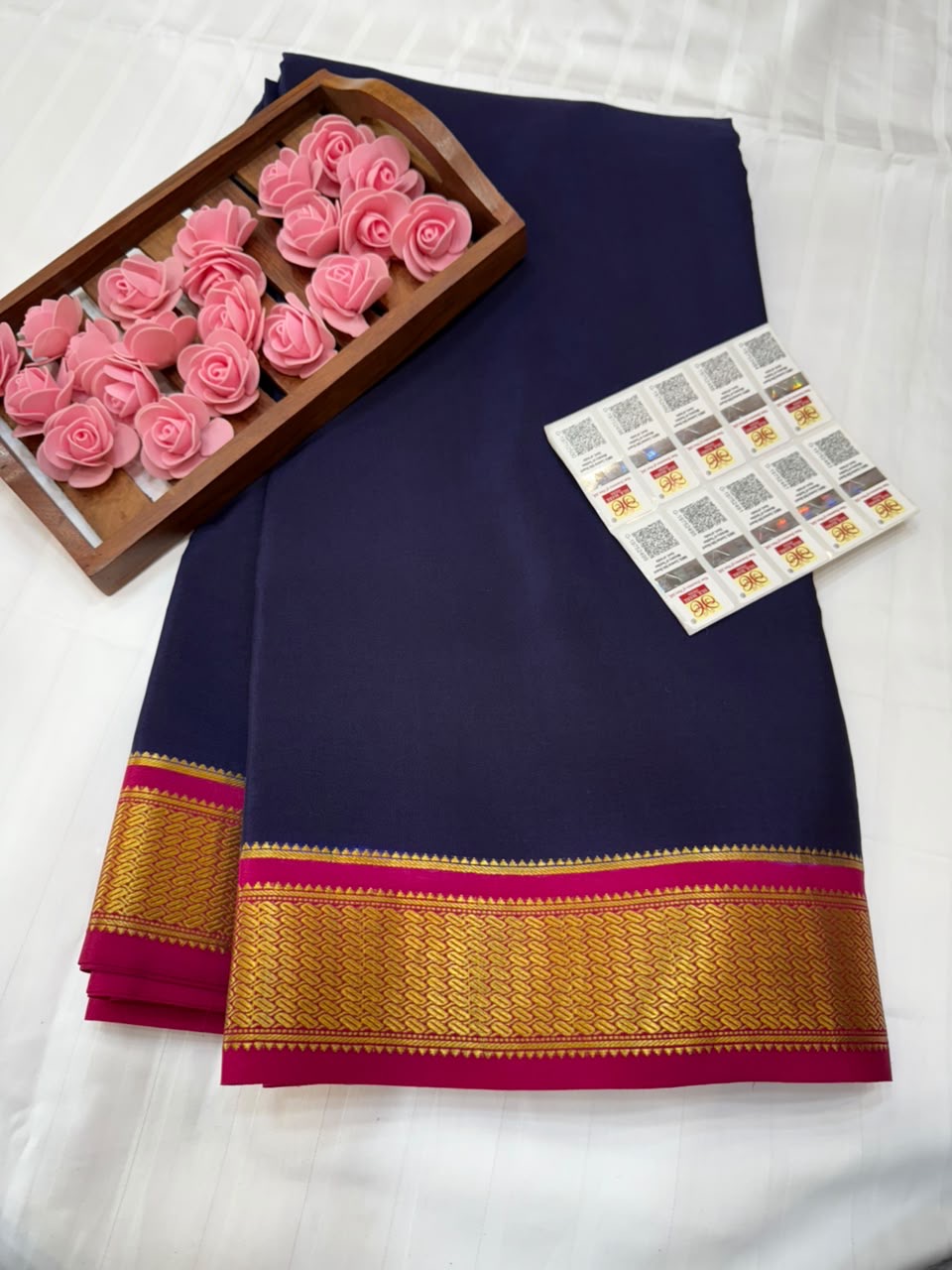 Mysore silk sarees contrast pattern