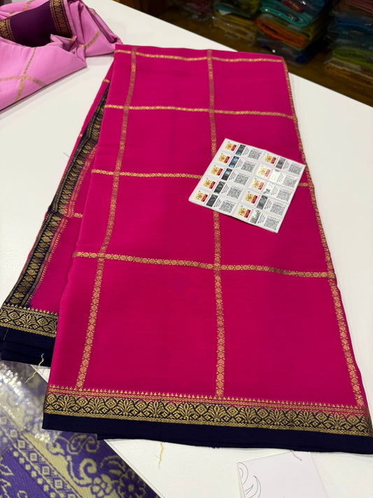Pure Zari Mysore silk saree