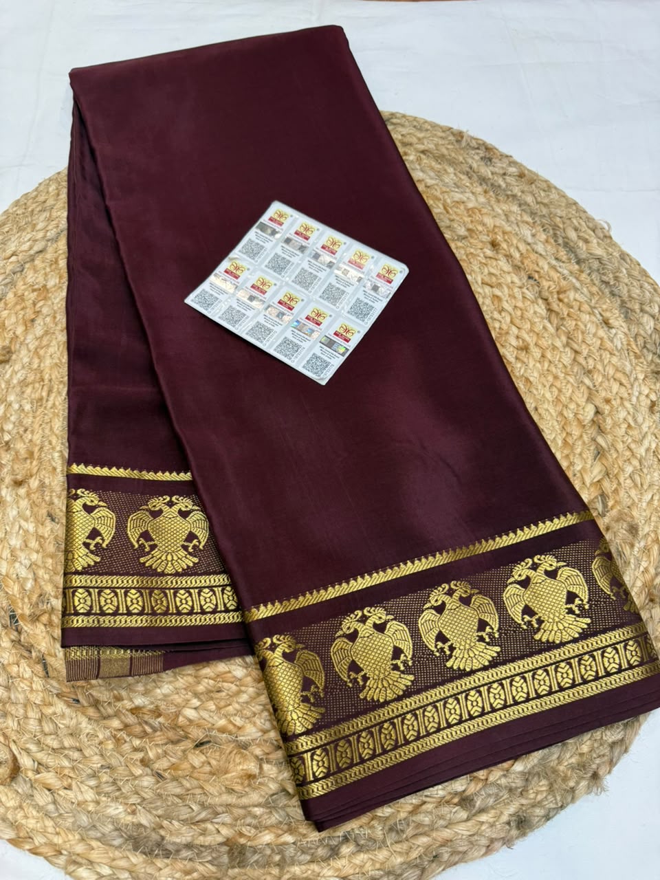 Mysore silk sarees self pattern