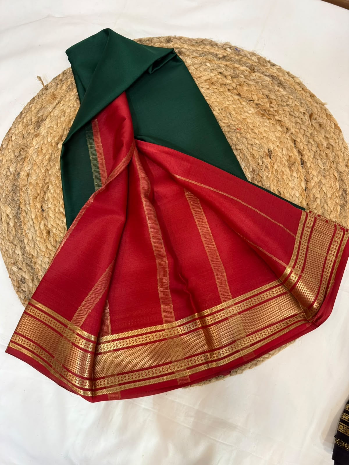 Mysore silk sarees light weight pattern