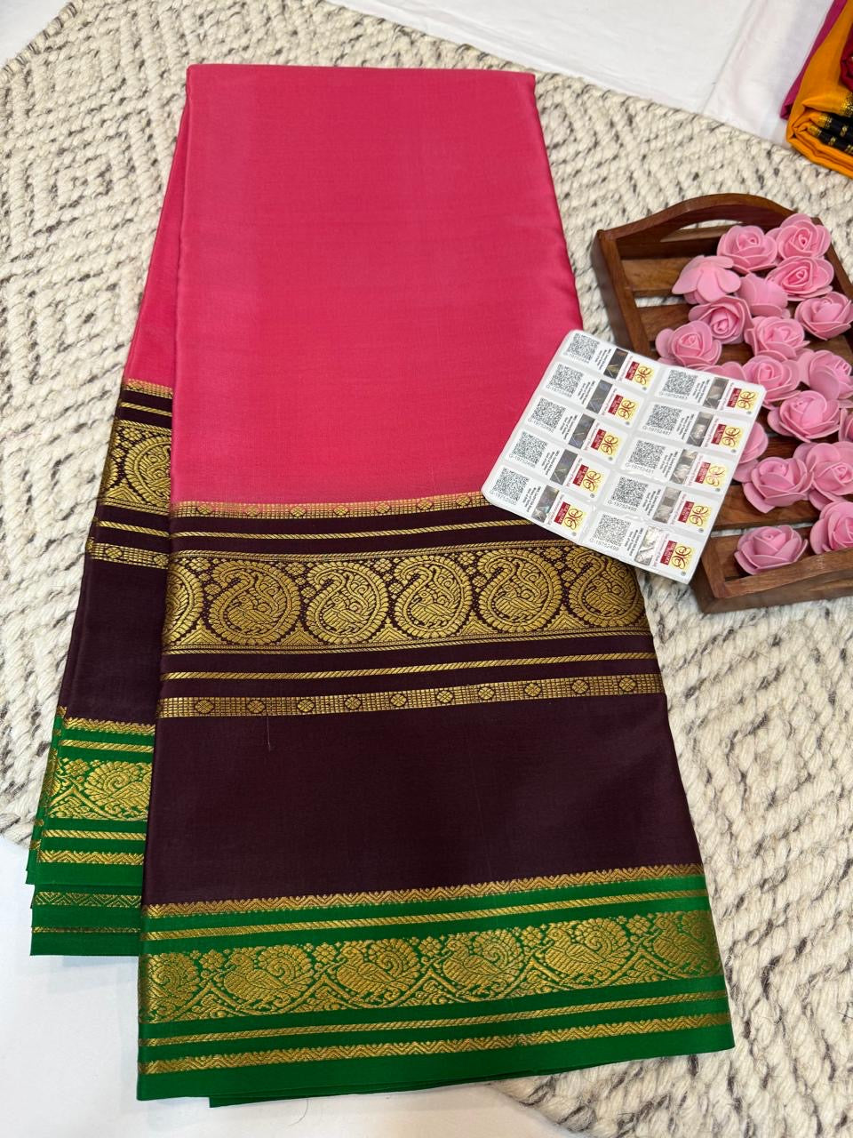 Mysore silk sarees 3D pattern
