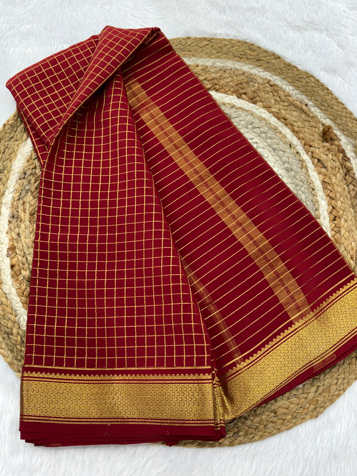 Checks Mysore silk