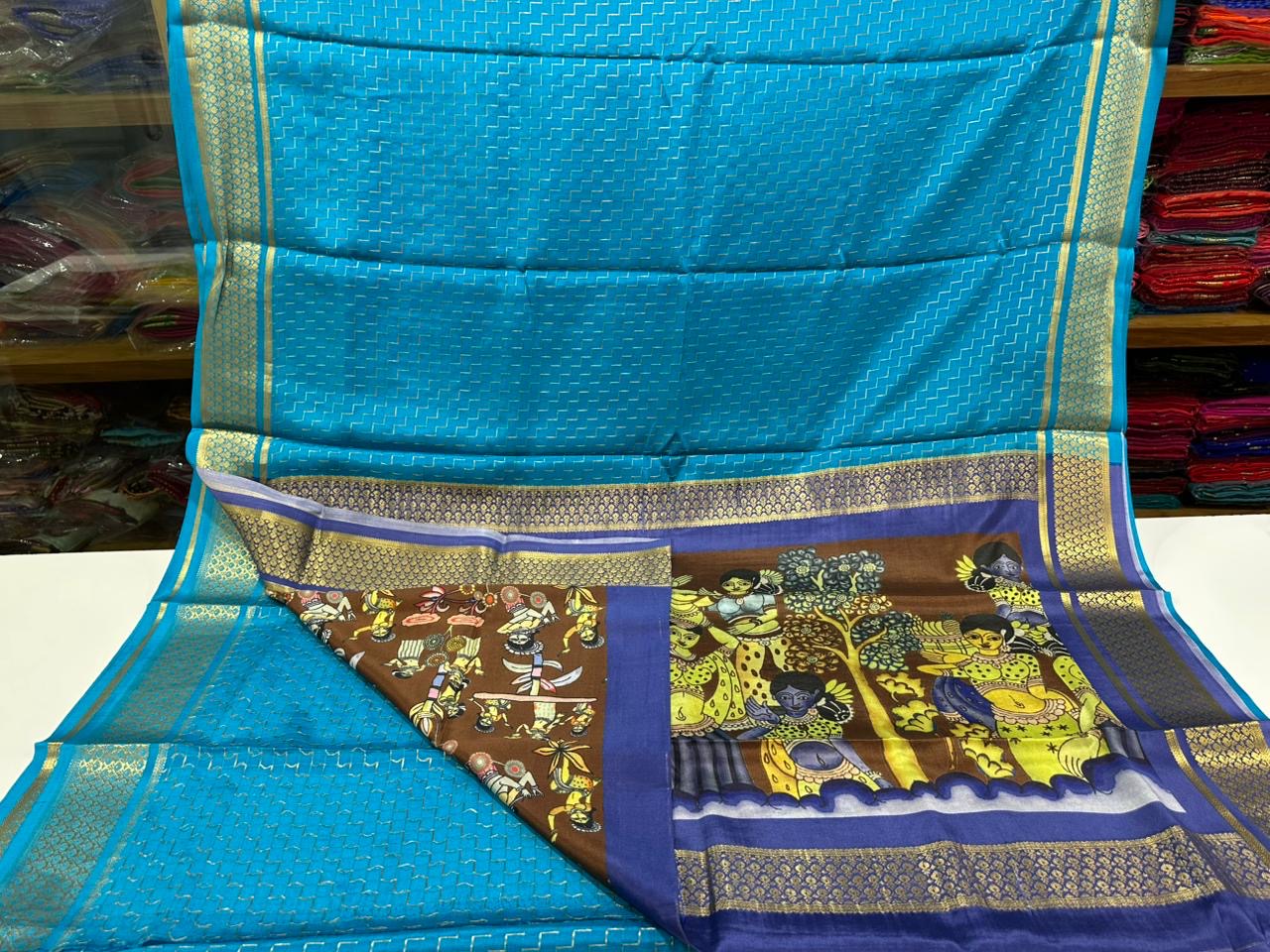 😍Digital print mysore silk sarees 😍
