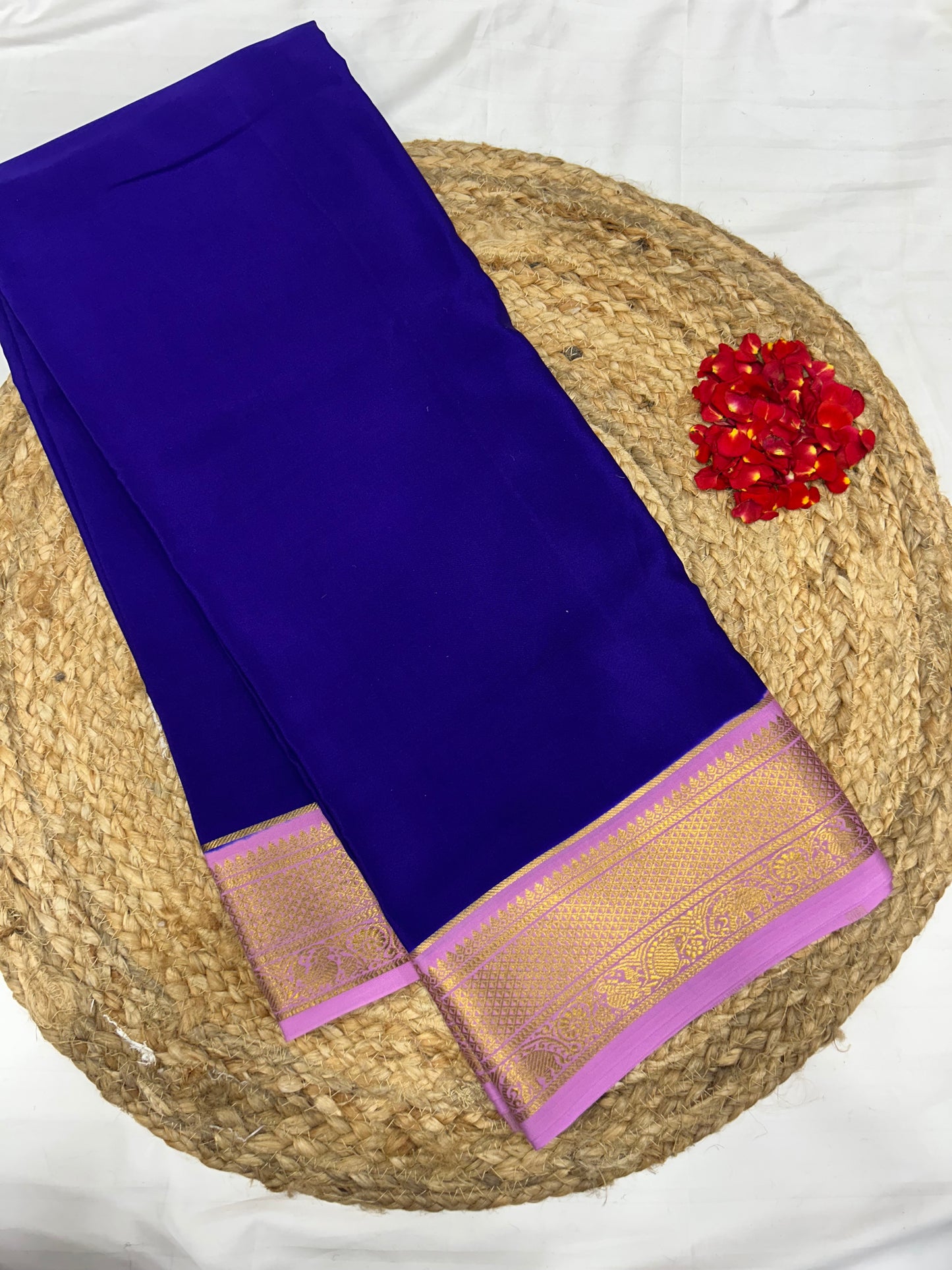 Mysore silk contrast