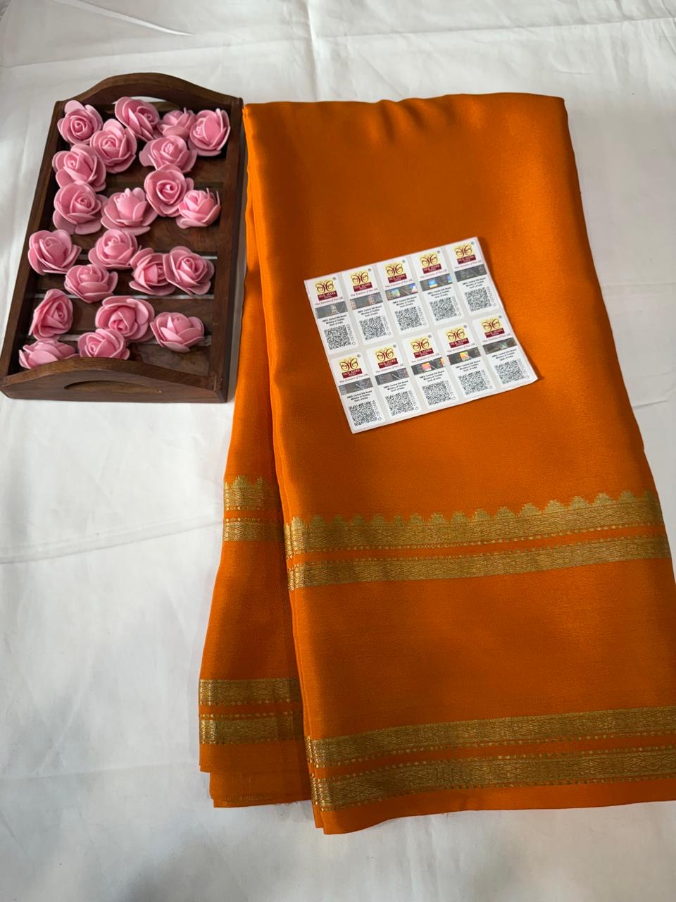 Mysore silk sarees self pattern