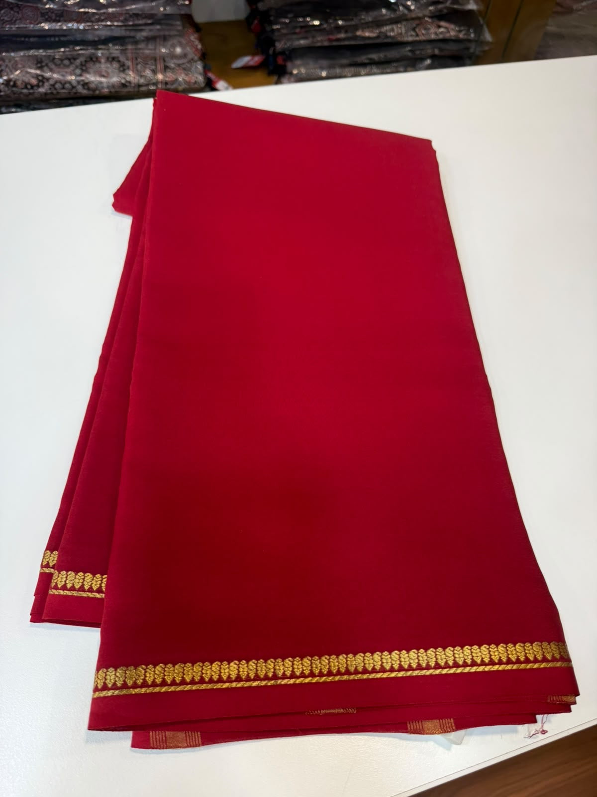 Mysore silk sarees self premium zari pattern