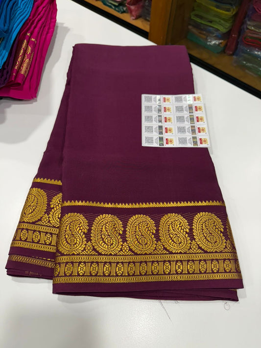 Mysore silk saree Mango border