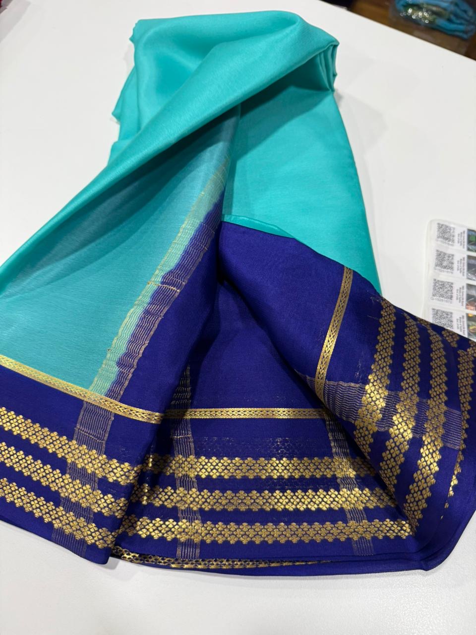 Mysore silk sarees contrast pattern