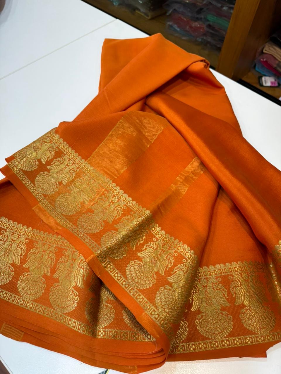 Mysore silk sarees self pattern