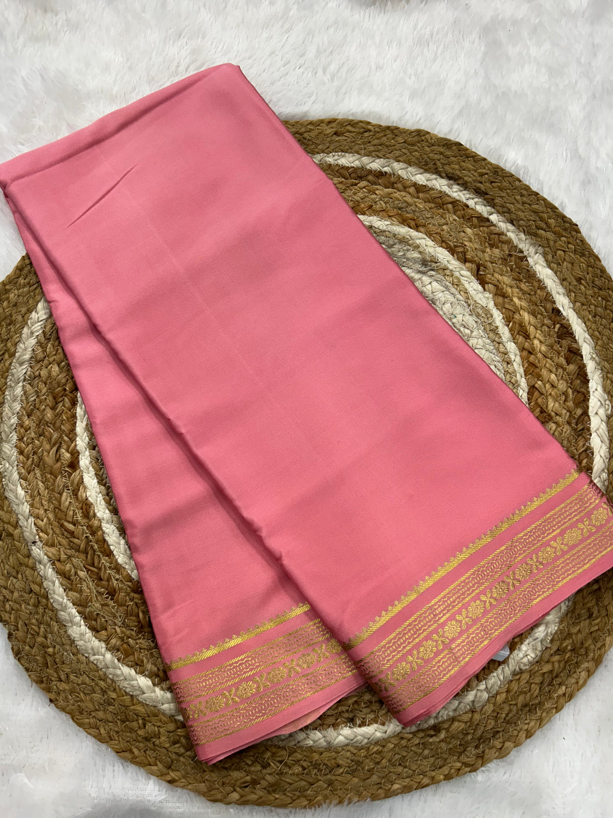 Mysore silk floral border