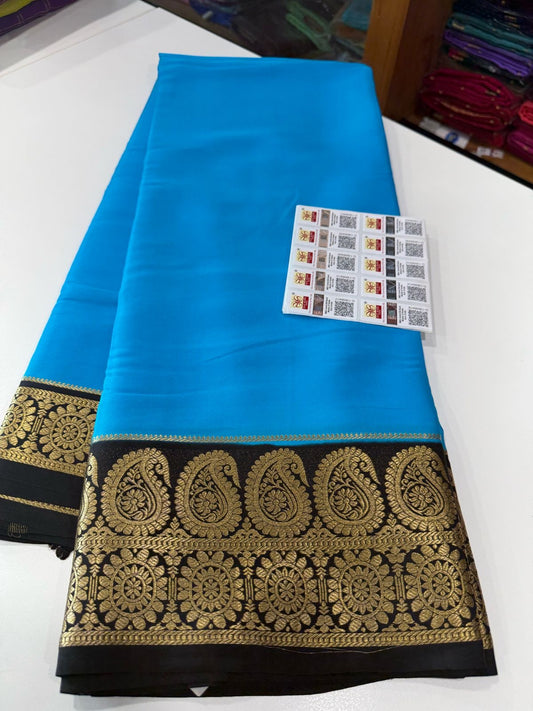 Traditional pattern mysore silk sarees with elegant color combinations