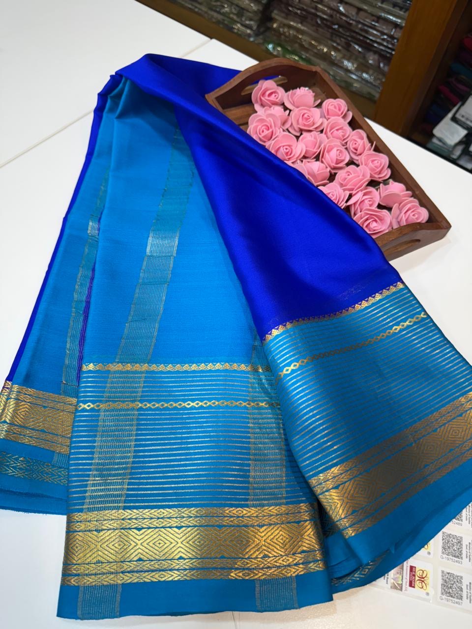 Mysore silk sarees light weight pattern