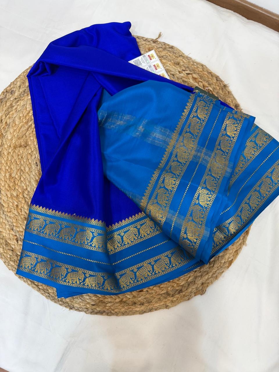 Mysore silk sarees contrast pattern