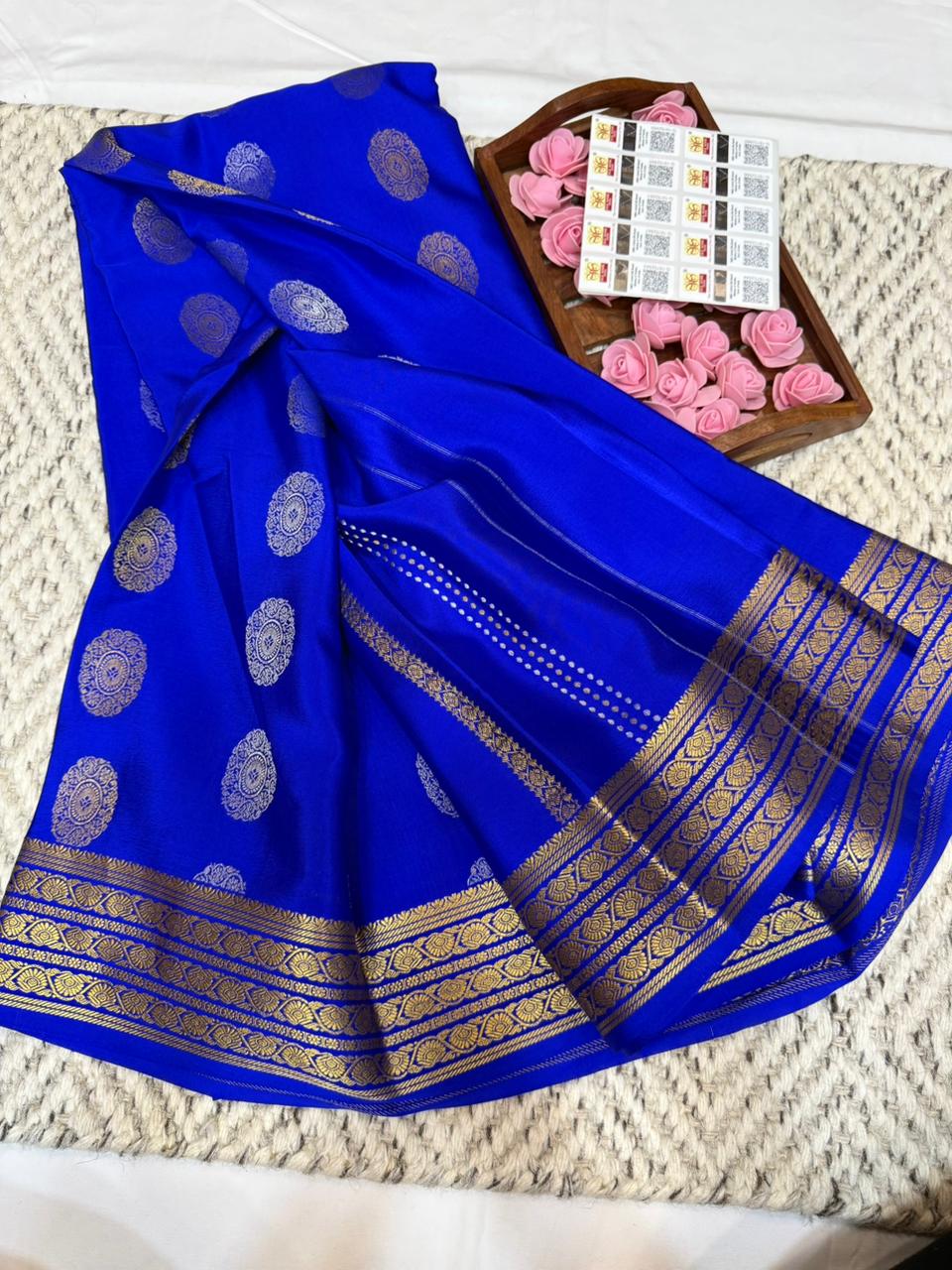 Mysore silk sarees Butta pattern