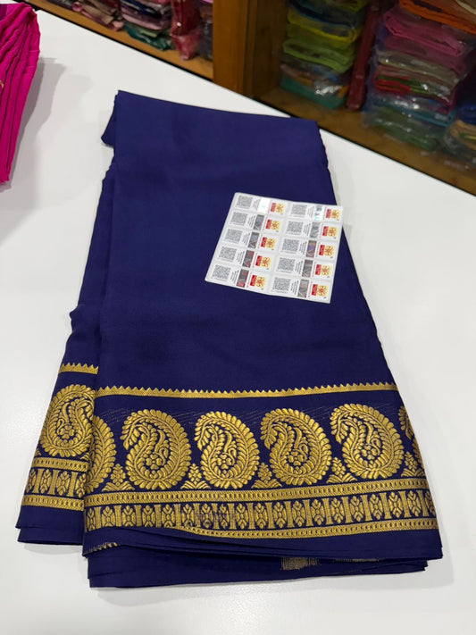Mysore silk saree Mango border