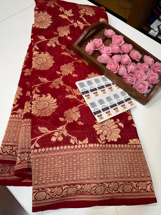 Khaddi Georgette sarees