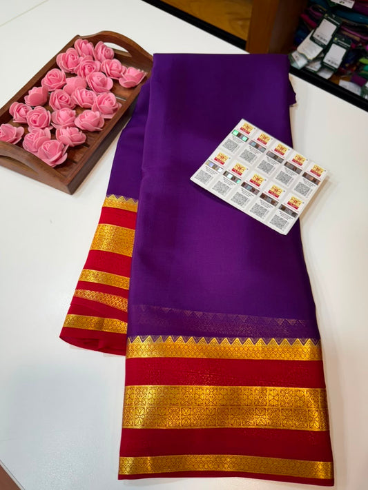 Mysore silk sarees light weight pattern