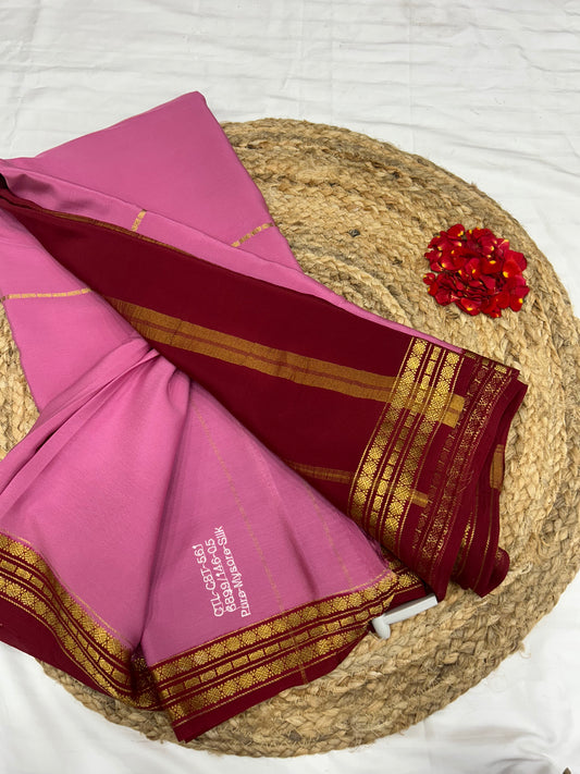 Mysore silk gold lace