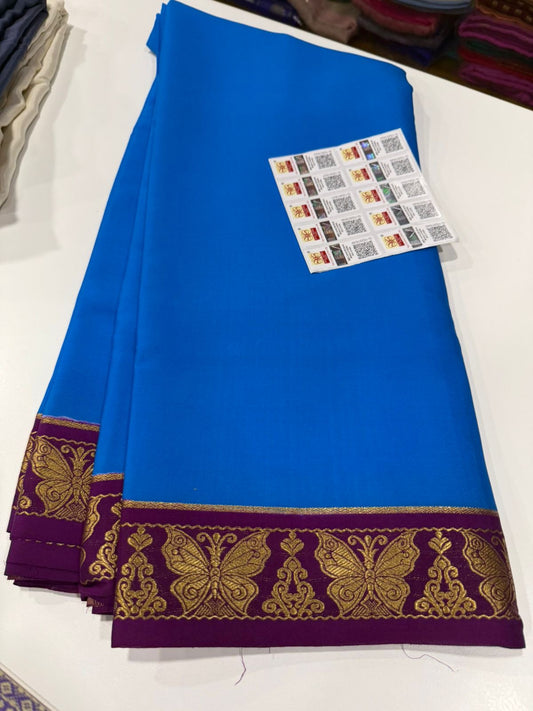 Contrast border Mysore Silks Saress