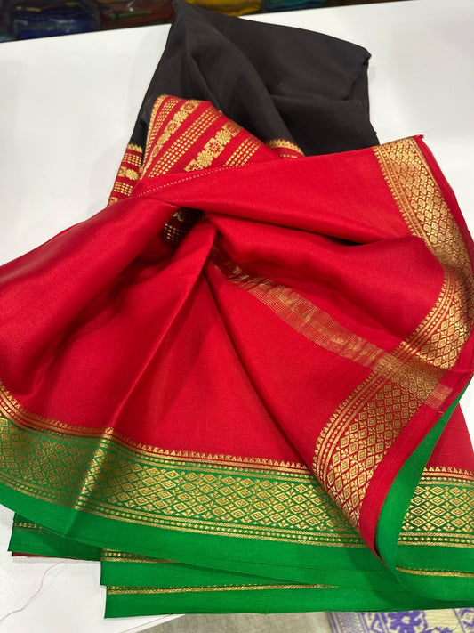 New Bentex pattern  mysore silk sarees with elegant color combination