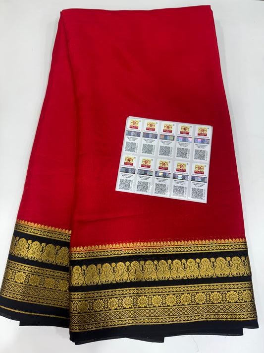 Thick border contrast sarees