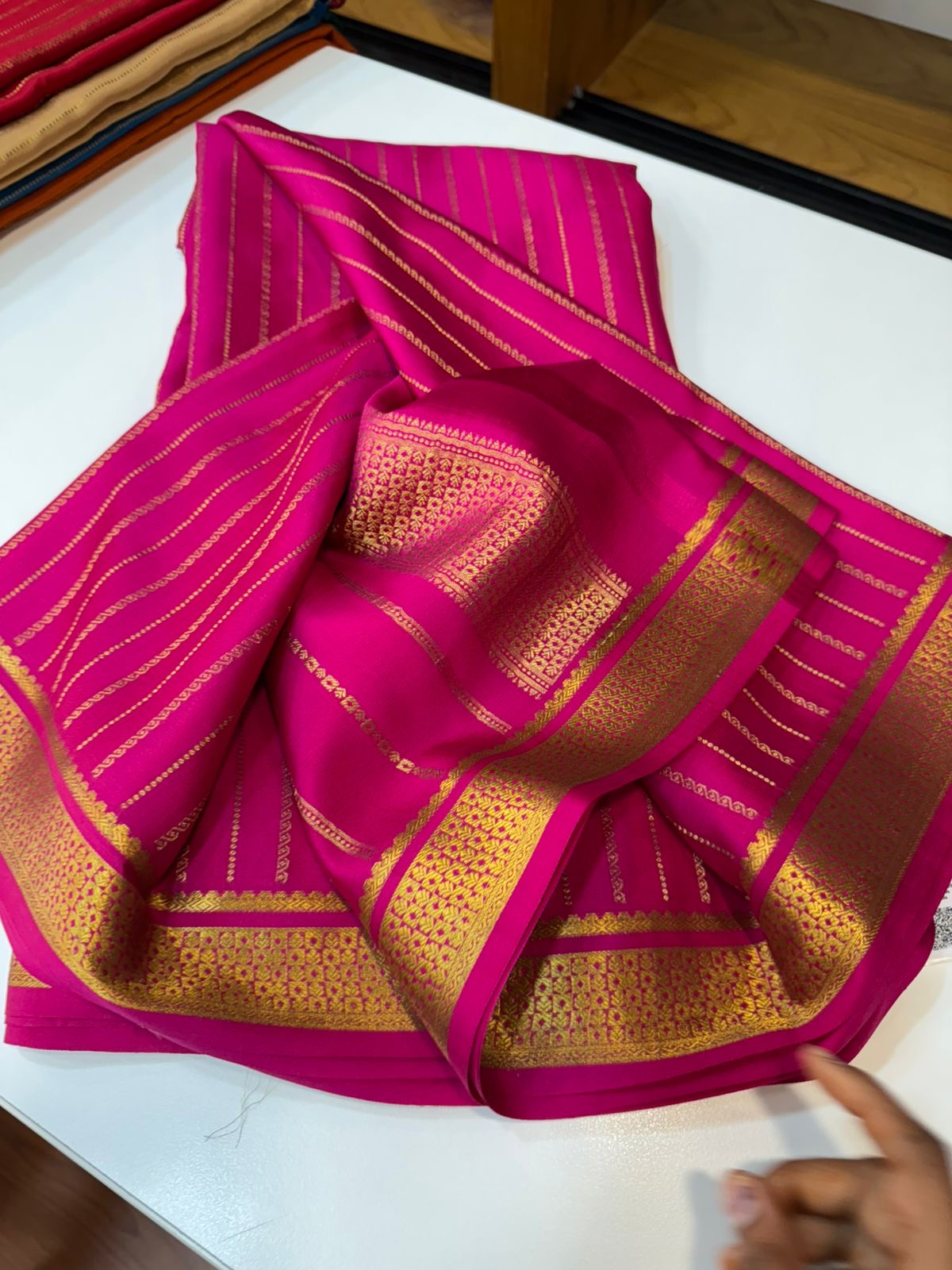 Mysore silk sarees self pattern