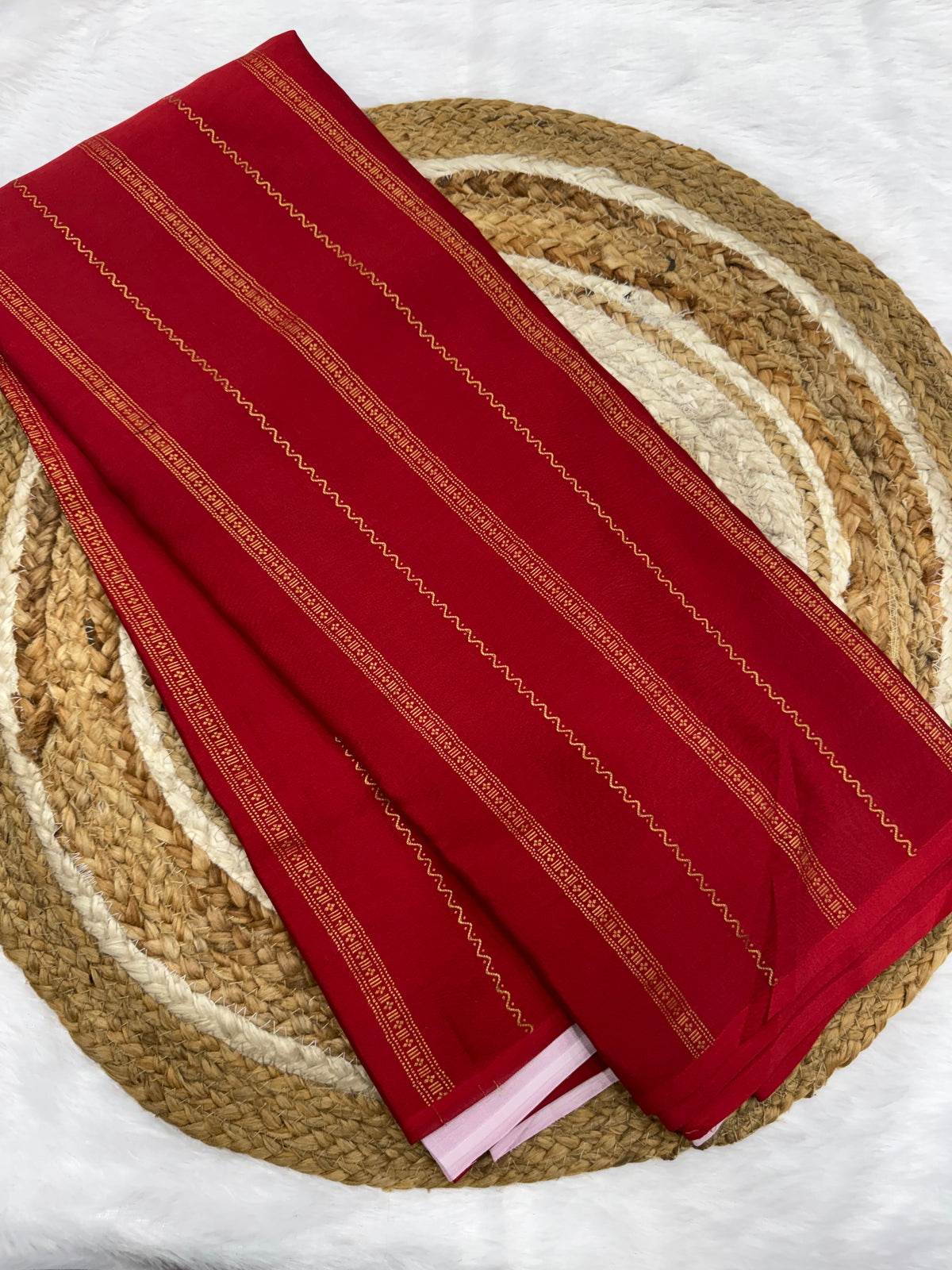 Mysore silk border less