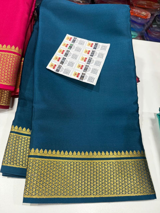 Mysore silk sarees self pattern