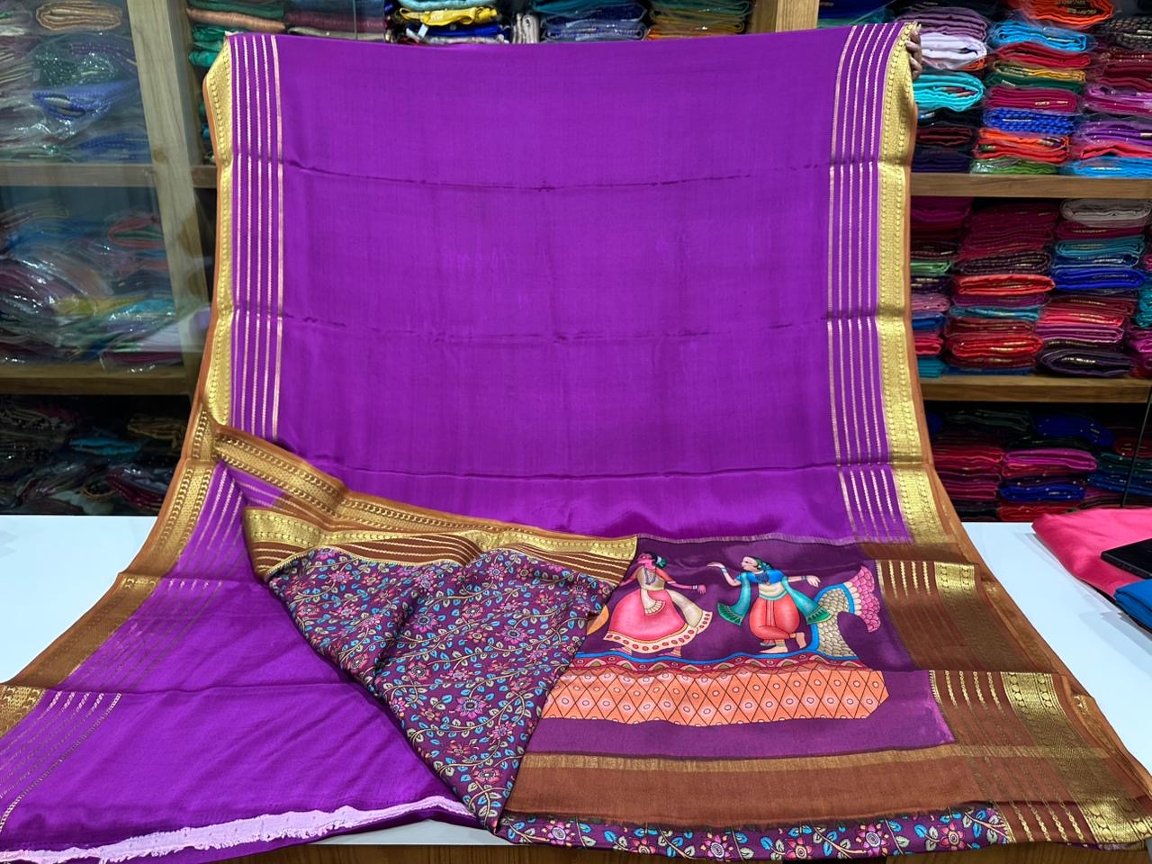 😍Digital print mysore silk sarees 😍