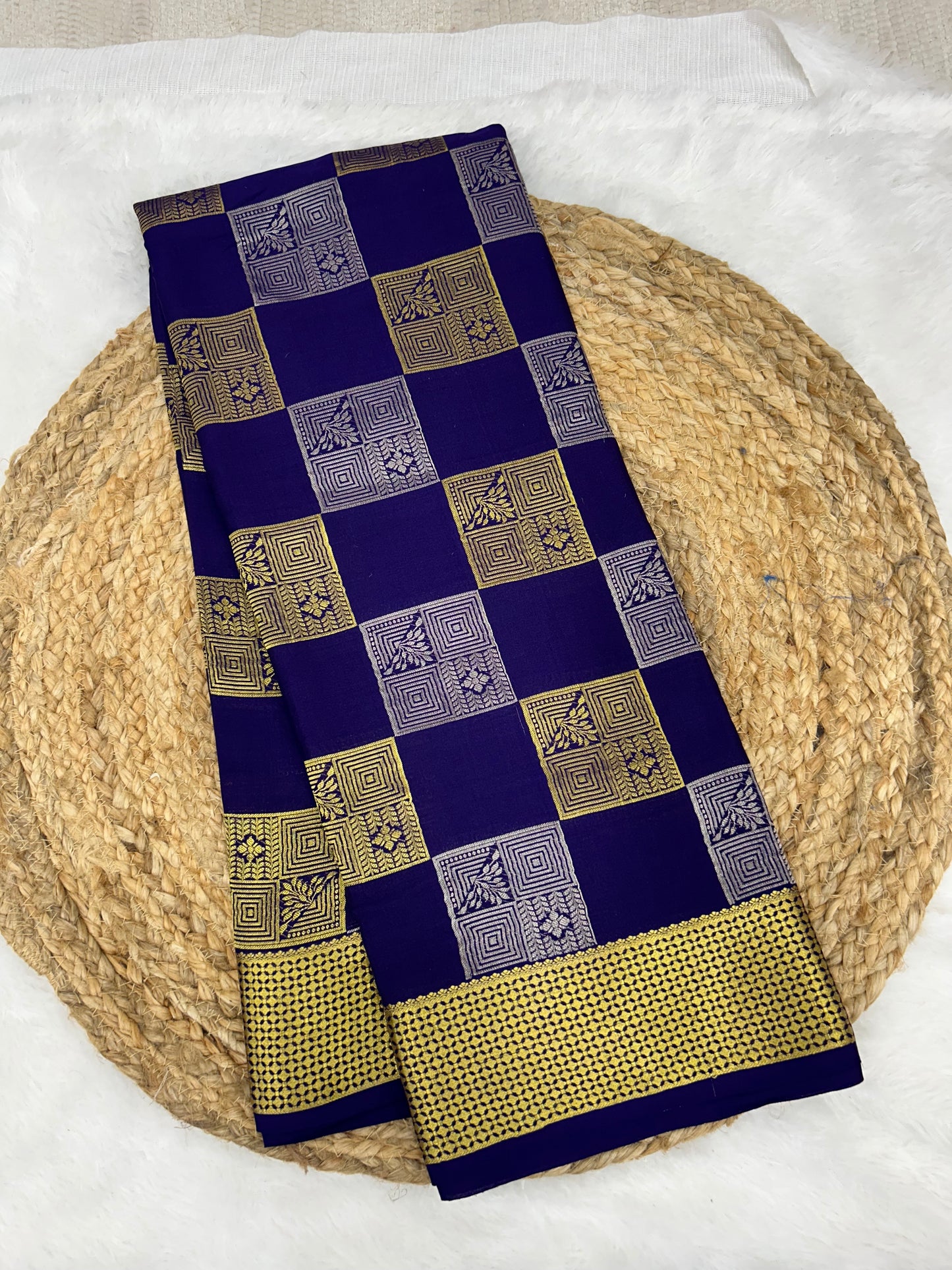 Mysore silk self saree