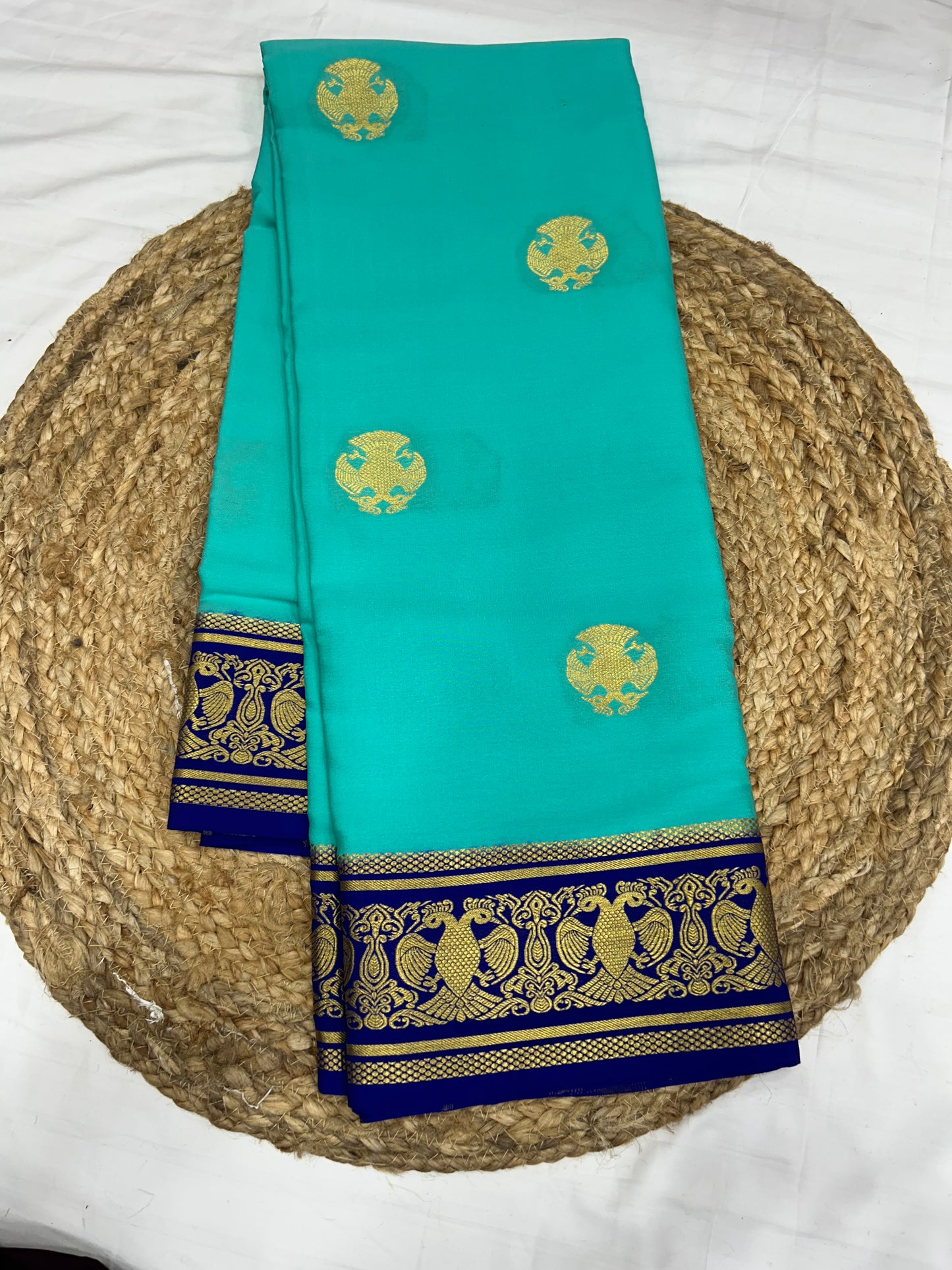 Contrast butta Mysore silk