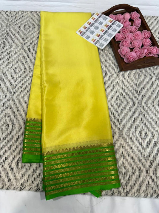 Mysore silk sarees light weight pattern