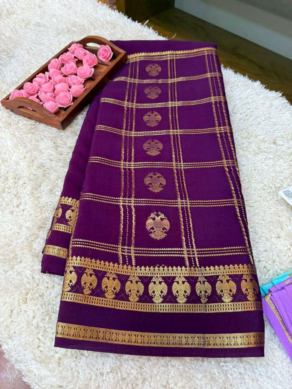 Mysore silk sarees self pattern