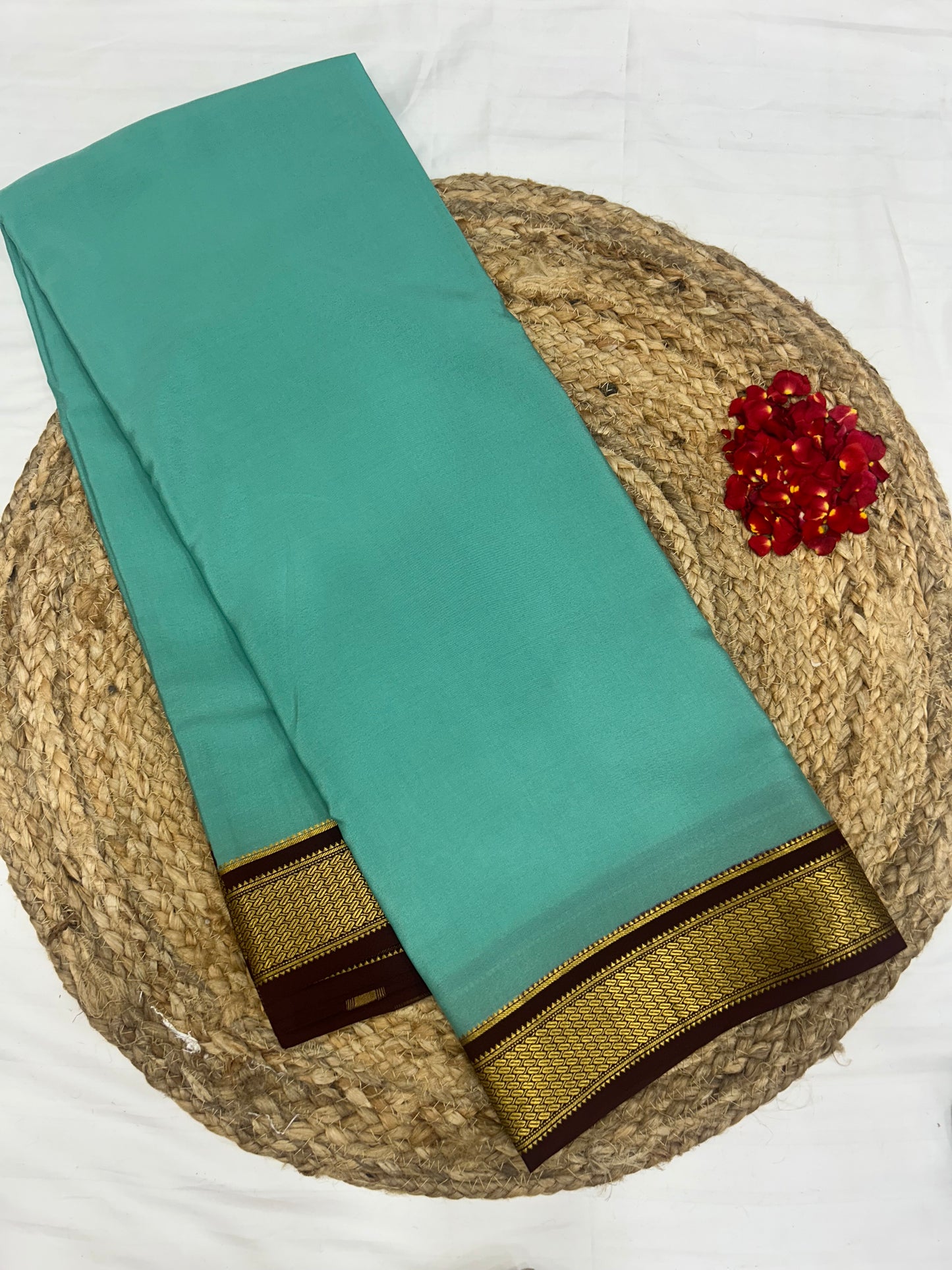 Mysore silk contrast