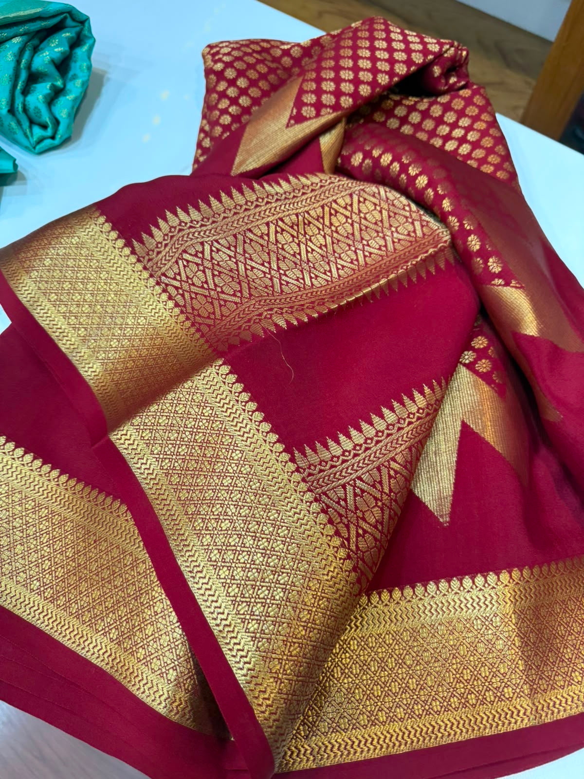 Mysore silk sarees self Butta pattern