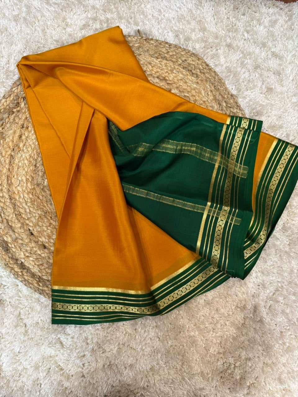 Mysore silk sarees contrast pattern