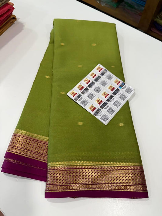 Mysore silk saree light weight pattern