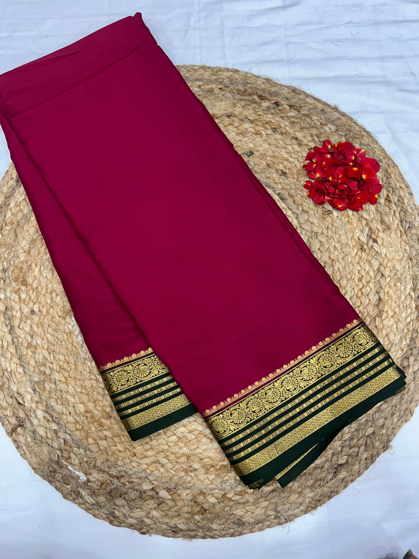 Mysore silk contrast