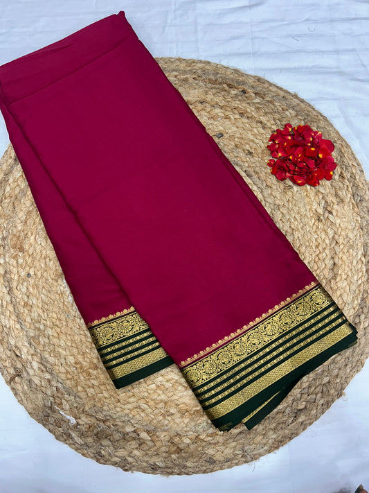 Mysore silk contrast