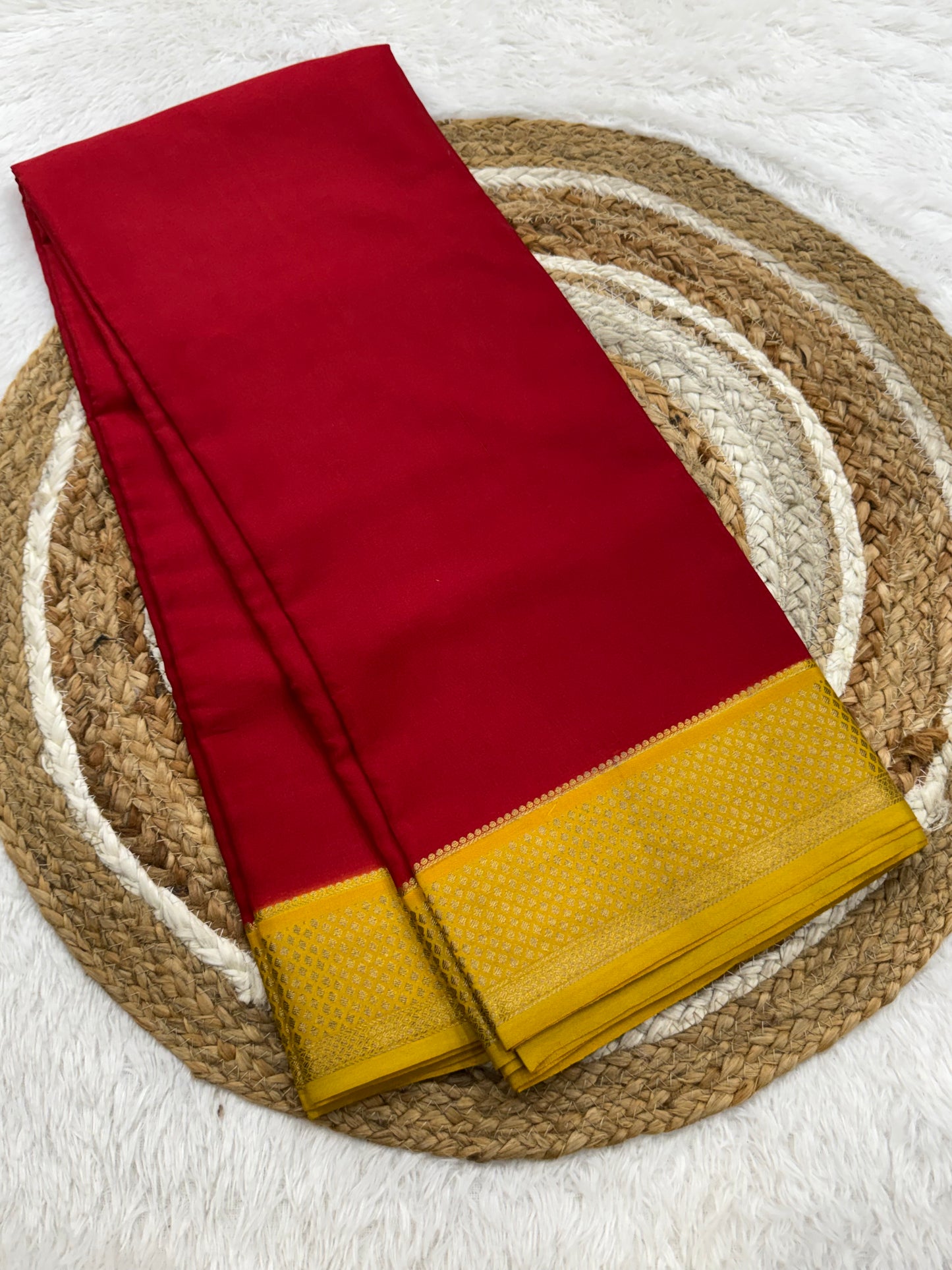 Thick border contrast saree