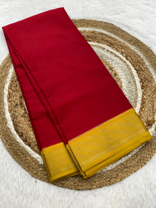 Thick border contrast saree