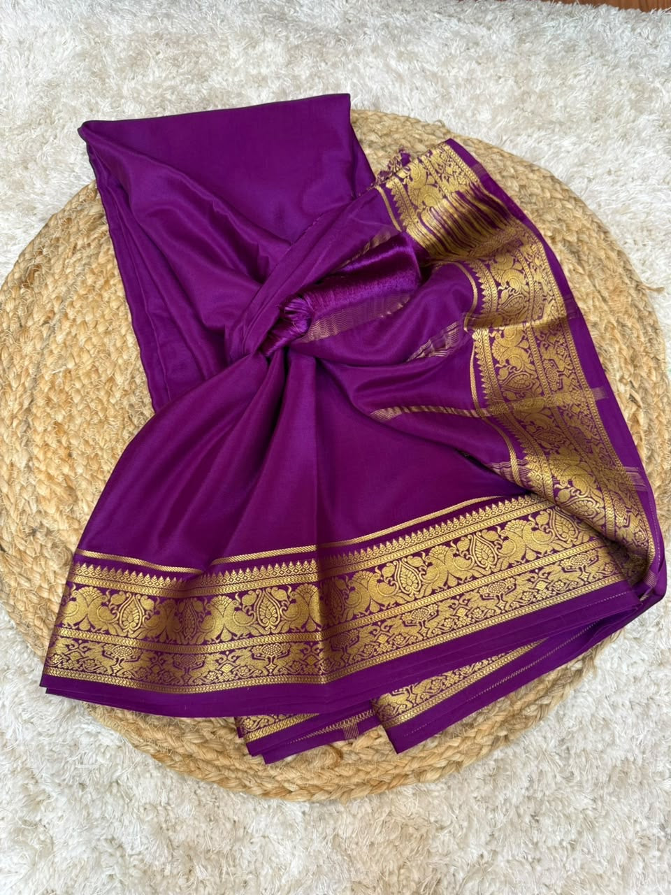 Mysore silk sarees self pattern
