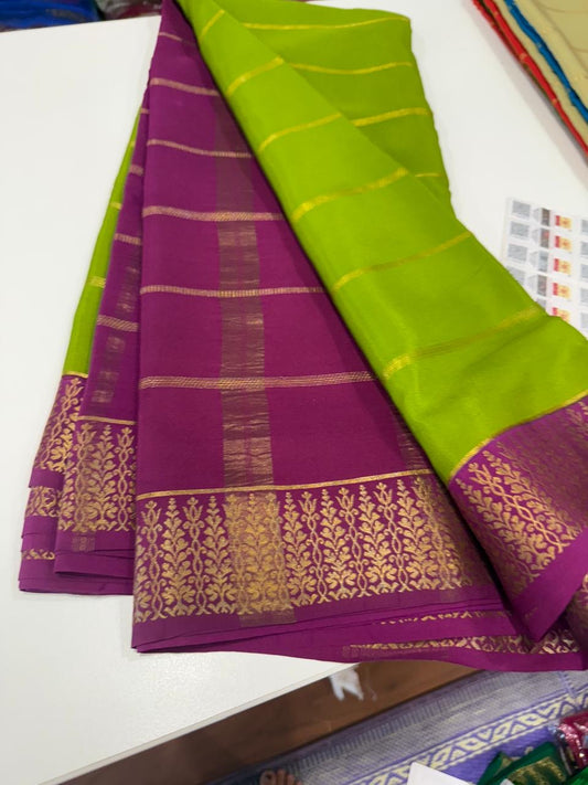❤️Traditional border in gold lace Zari Mysore silk sarees  ❤️